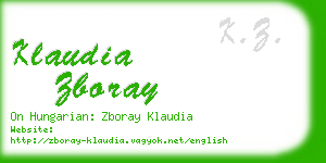 klaudia zboray business card